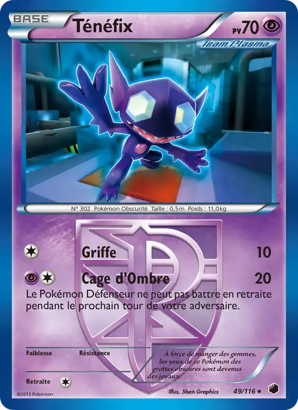Carte Pokémon Ténéfix #49 — Glaciation Plasma