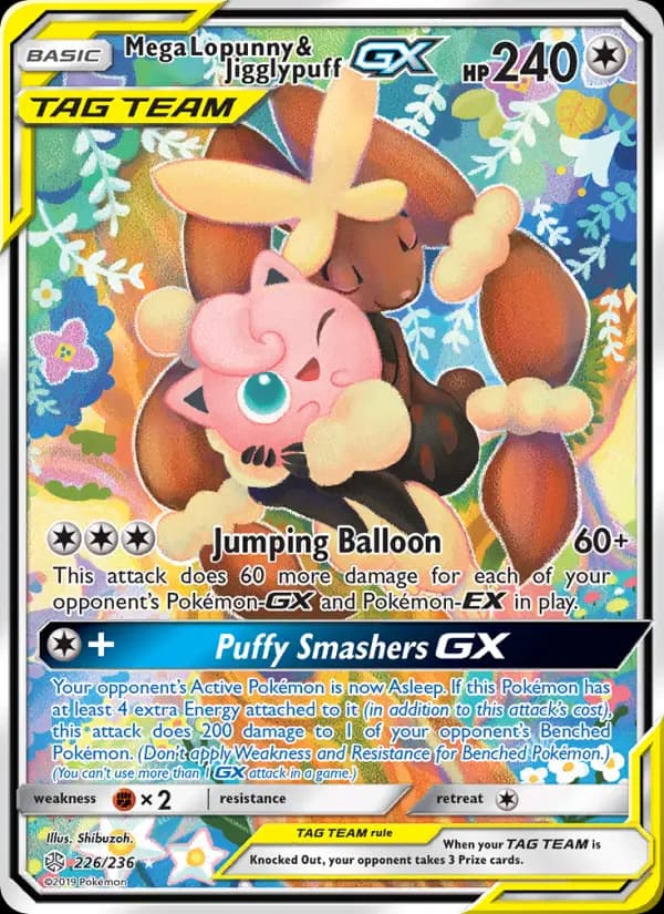 Mega Lopunny & Jigglypuff GX #226 — Cosmic Eclipse