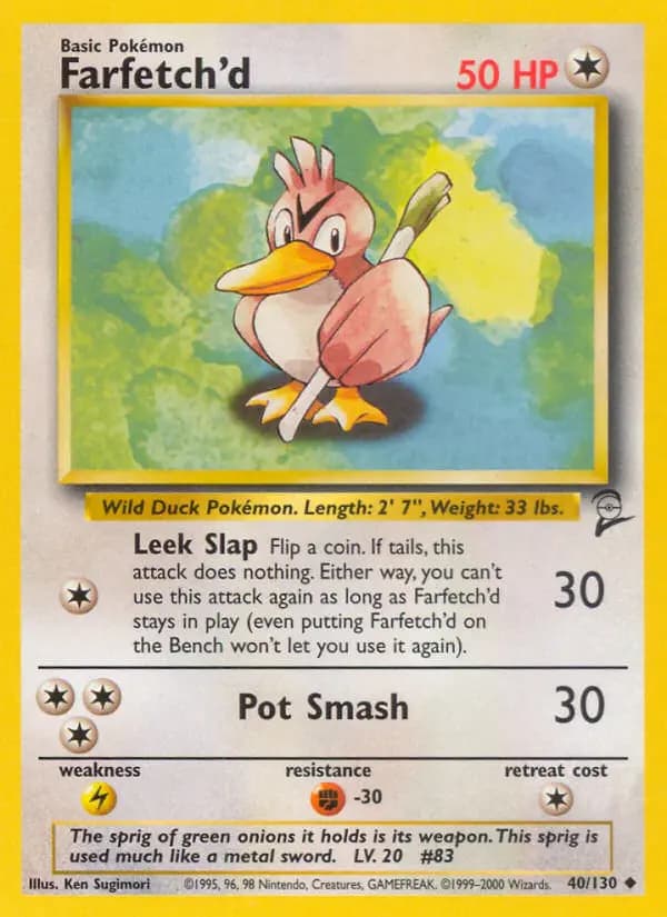 Farfetch'd #40 — Base Set 2