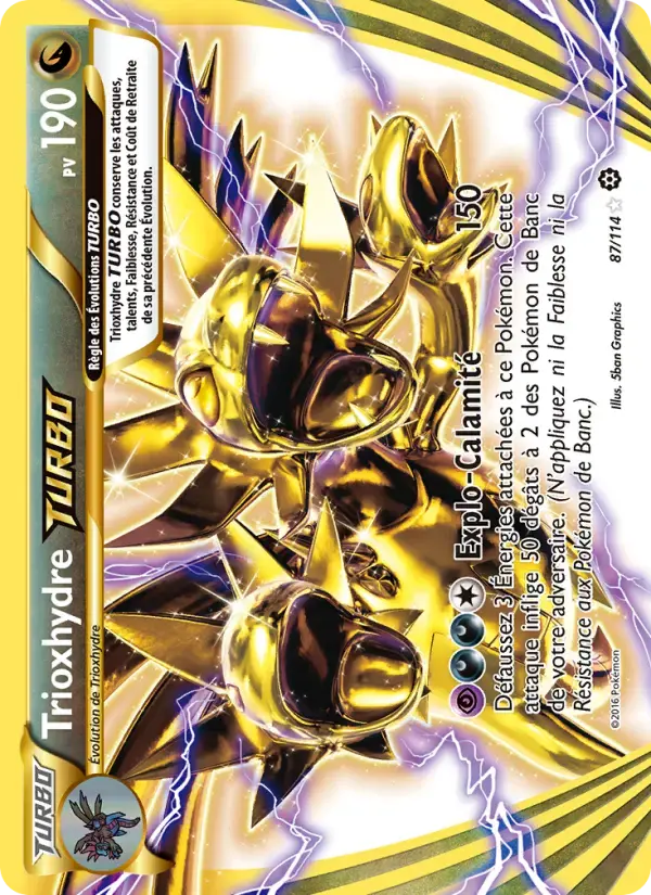 Carte Pokémon Trioxhydre TURBO #87 — Offensive Vapeur