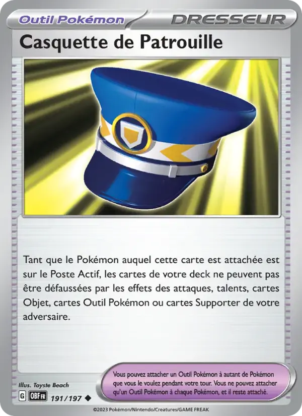 Carte Pokémon Casquette de Patrouille #191 — Flammes Obsidiennes