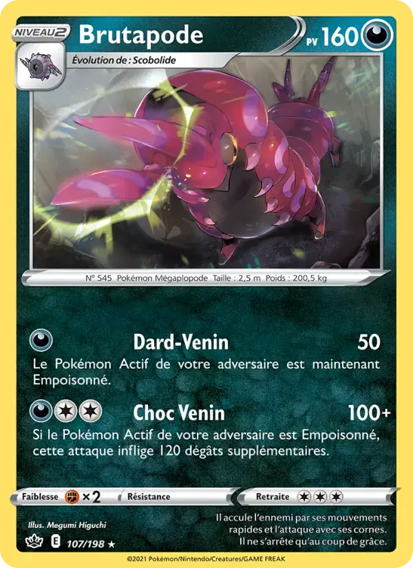 Carte Pokémon Brutapode #107 — Règne de Glace
