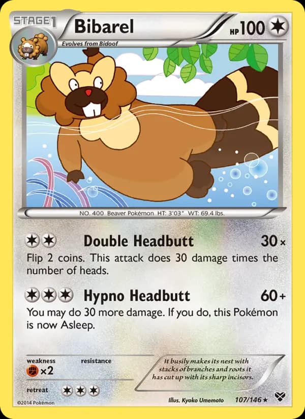 Bibarel #107 — XY