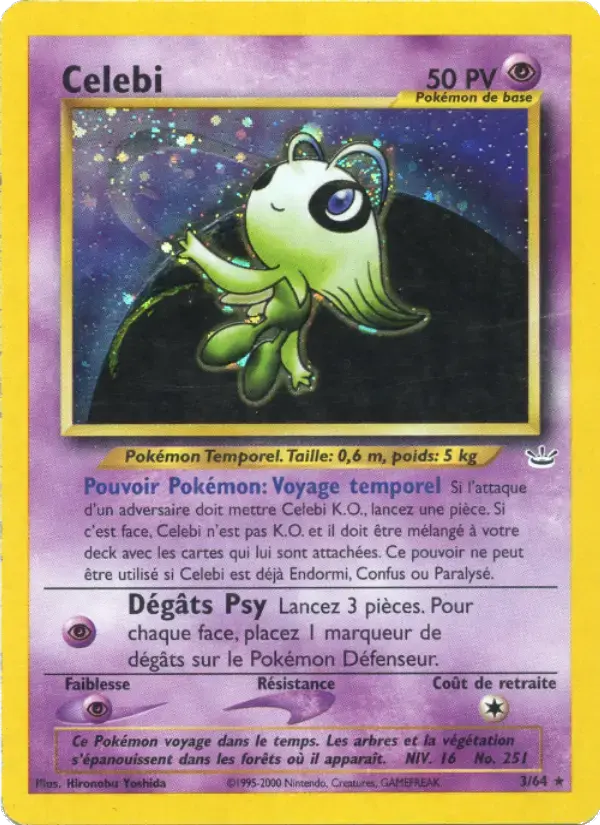 Carte Pokémon Celebi #3 — Neo Revelation