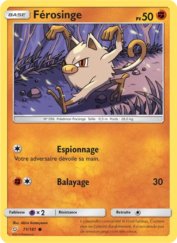 Carte Pokémon Férosinge #71 — Duo de Choc