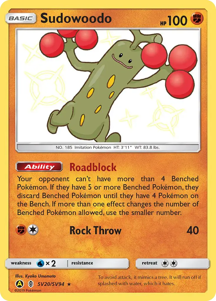 Sudowoodo #SV20 — Hidden Fates