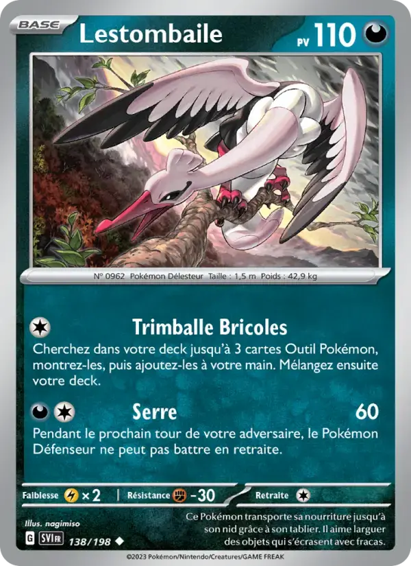 Carte Pokémon Lestombaile #138 — Écarlate et Violet