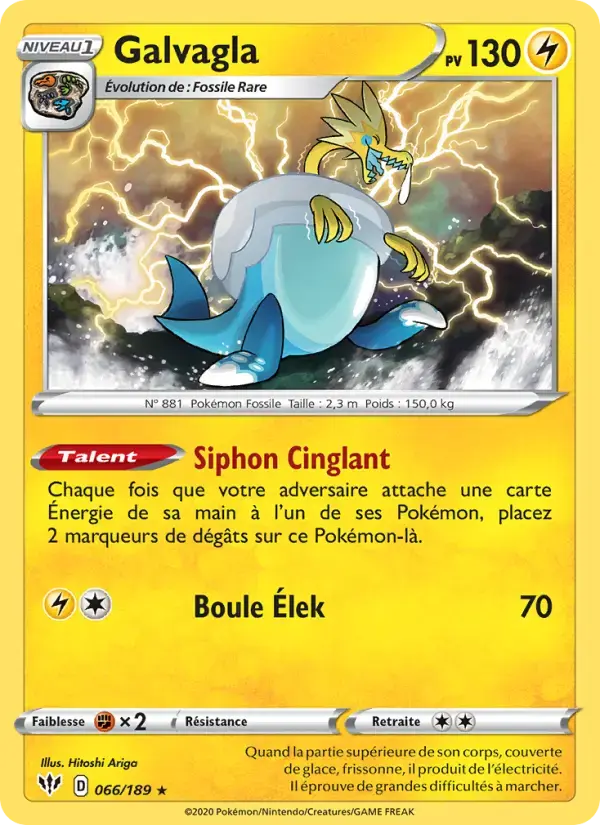 Carte Pokémon Galvagla #66 — Ténèbres Embrasées