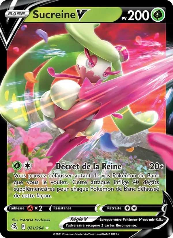 Carte Pokémon Sucreine V #21 — Poing de Fusion