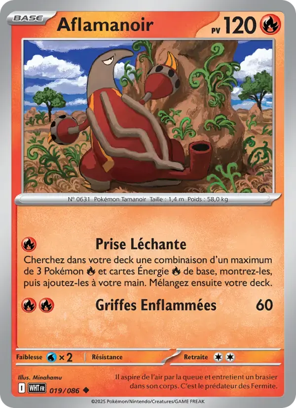 Carte Pokémon Aflamanoir #019 — Flamme Blanche