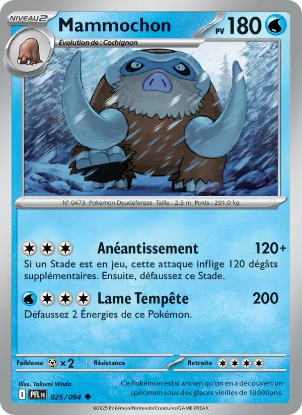 Carte Pokémon Mammochon #025 — Flammes Fantasmagoriques