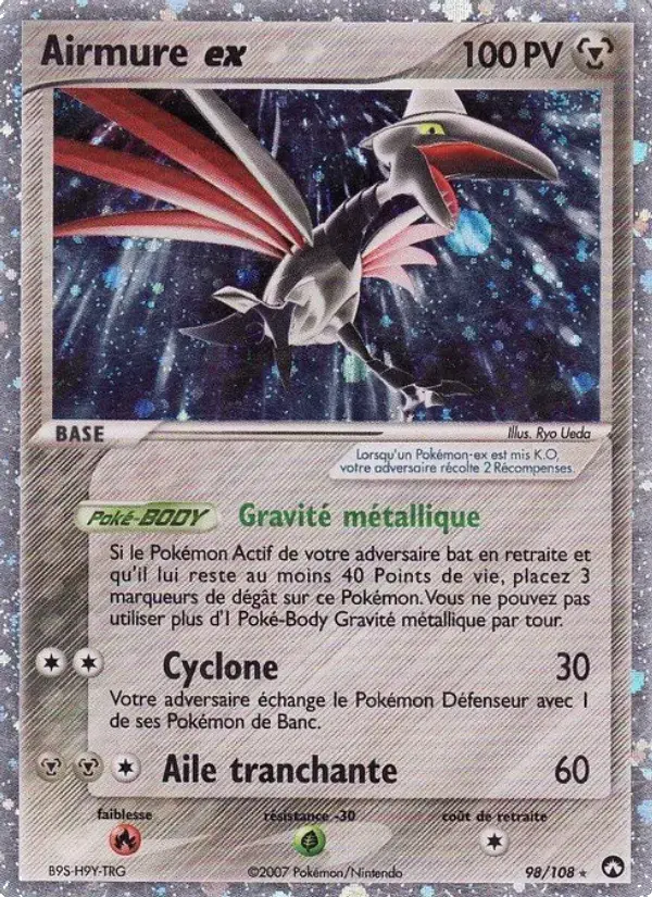 Carte Pokémon Airmure ex #98 — Gardiens du Pouvoir