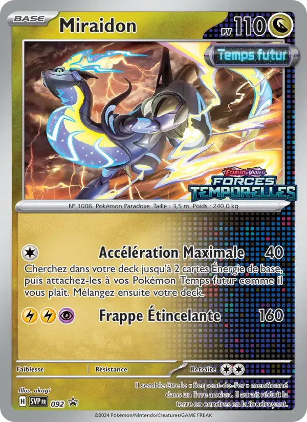 Carte Pokémon Miraidon #92 — Promos Écarlate et Violet