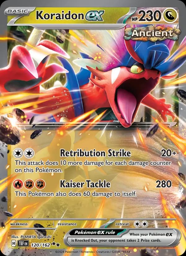 Carte Pokémon Koraidon-ex #120 — Forces Temporelles