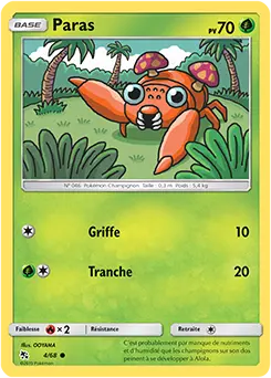 Carte Pokémon Paras #4 — Destinées Occultes
