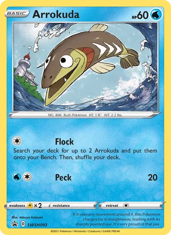 Carte Pokémon Arrokuda #SWSH093 — Promos Épée et Bouclier