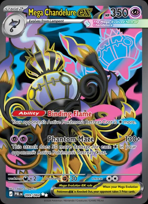 Mega Chandelure ex #099 — Pitch Black