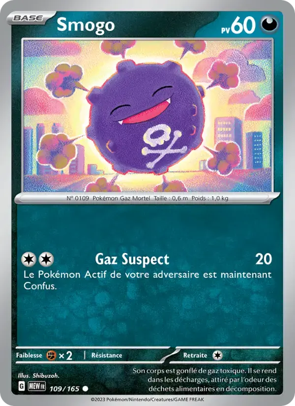 Carte Pokémon Smogo #109 — Pokémon 151