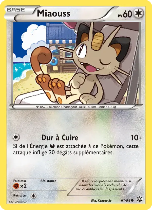 Carte Pokémon Miaouss #61 — Origines Antiques