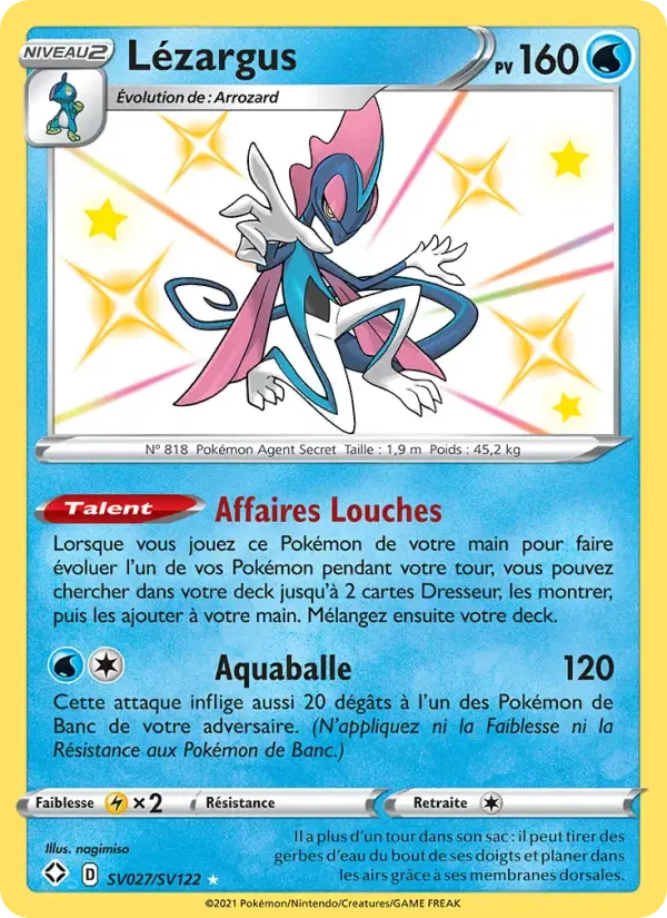 Carte Pokémon Lézargus #SV027 — Destinées Radieuses