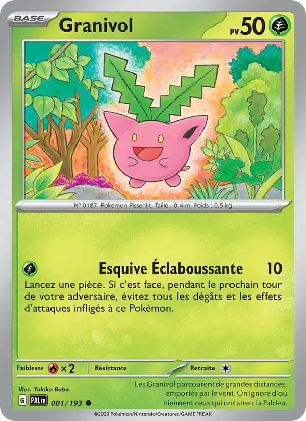 Carte Pokémon Granivol #001 — Évolutions à Paldea