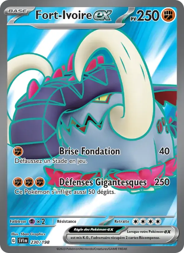 Carte Pokémon Fort-Ivoire-ex #230 — Écarlate et Violet