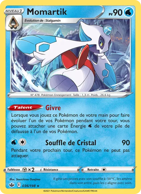 Carte Pokémon Momartik #36 — Règne de Glace