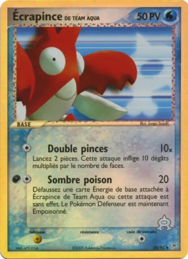 Carte Pokémon Écrapince de Team Aqua #26 — Team Magma vs Team Aqua