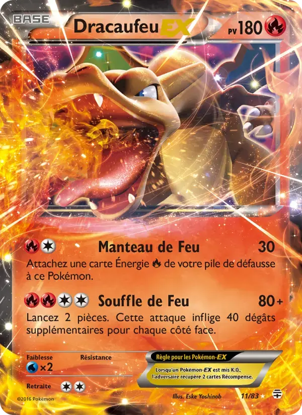 Carte Pokémon Dracaufeu-EX #11 — Générations