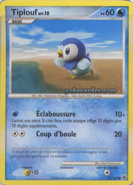 Carte Pokémon Tiplouf #71 — Aube Majestueuse
