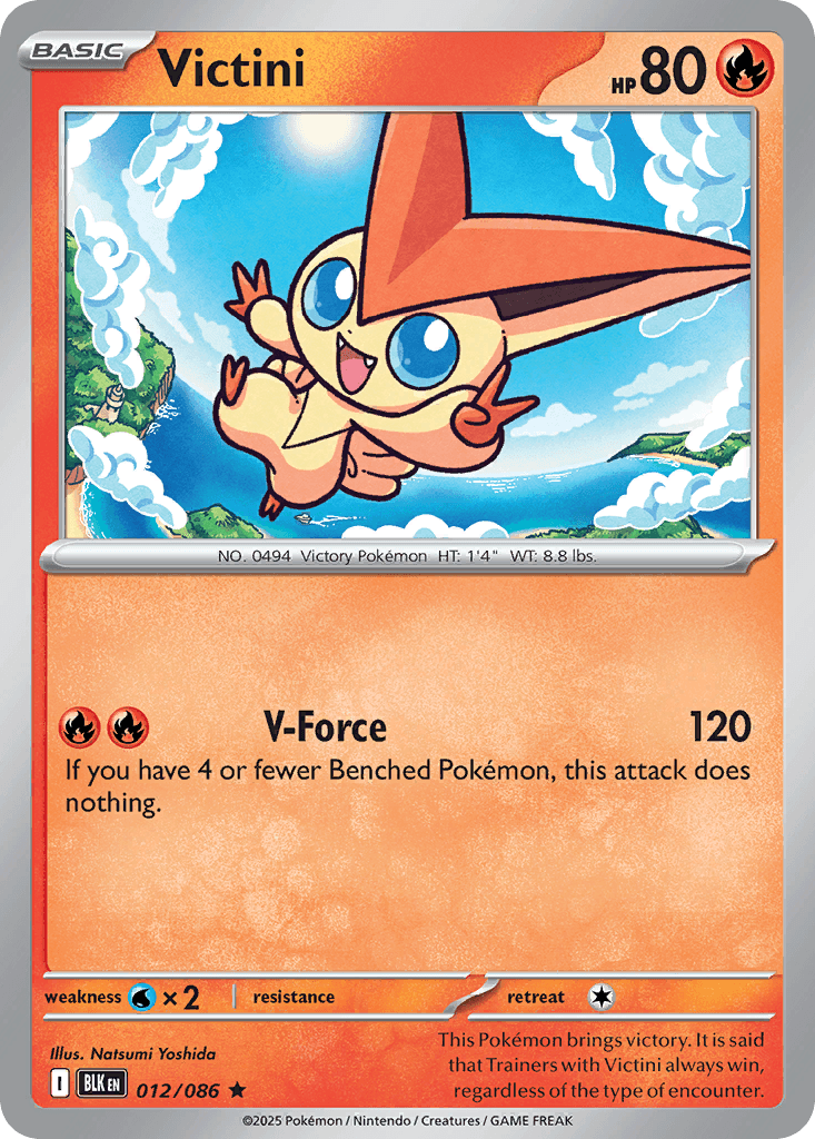 Carte Pokémon Victini #012 — Foudre Noire