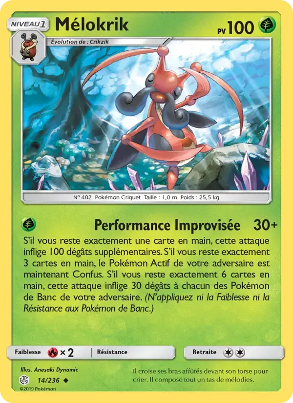 Carte Pokémon Mélokrik #14 — Éclipse Cosmique