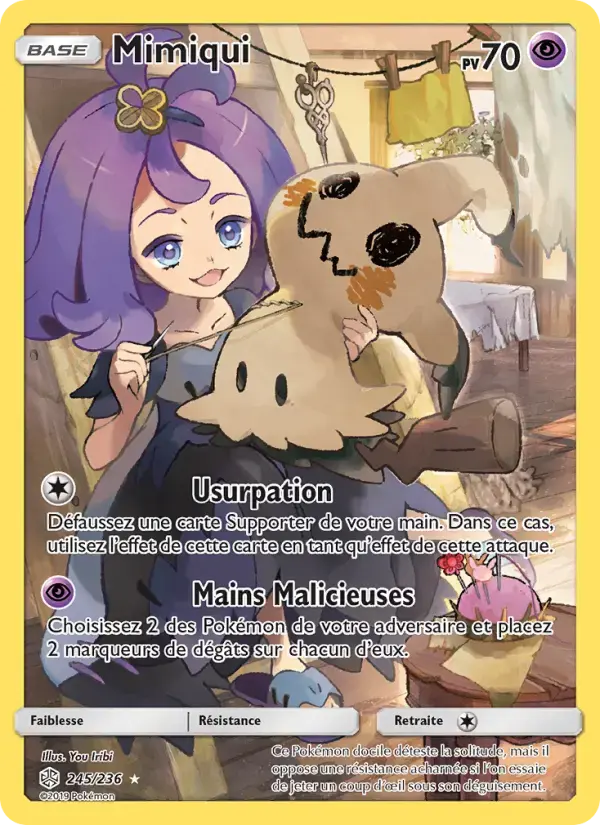 Carte Pokémon Mimiqui #245 — Éclipse Cosmique