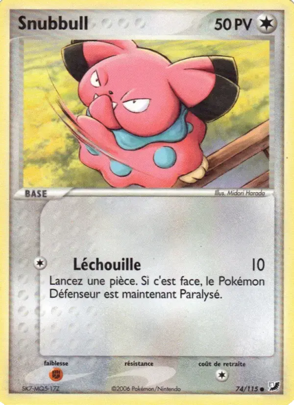 Carte Pokémon Snubbull #74 — Forces Cachées