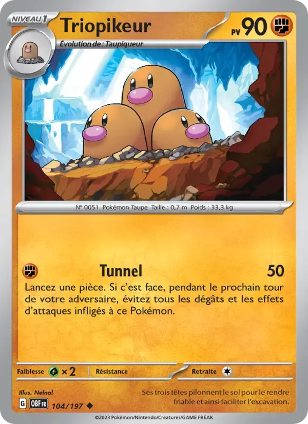 Carte Pokémon Triopikeur #104 — Flammes Obsidiennes