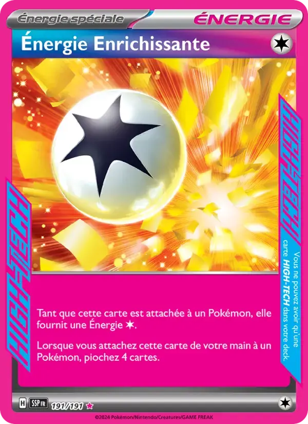 Carte Pokémon Énergie Enrichissante #191 — Étincelles Déferlantes