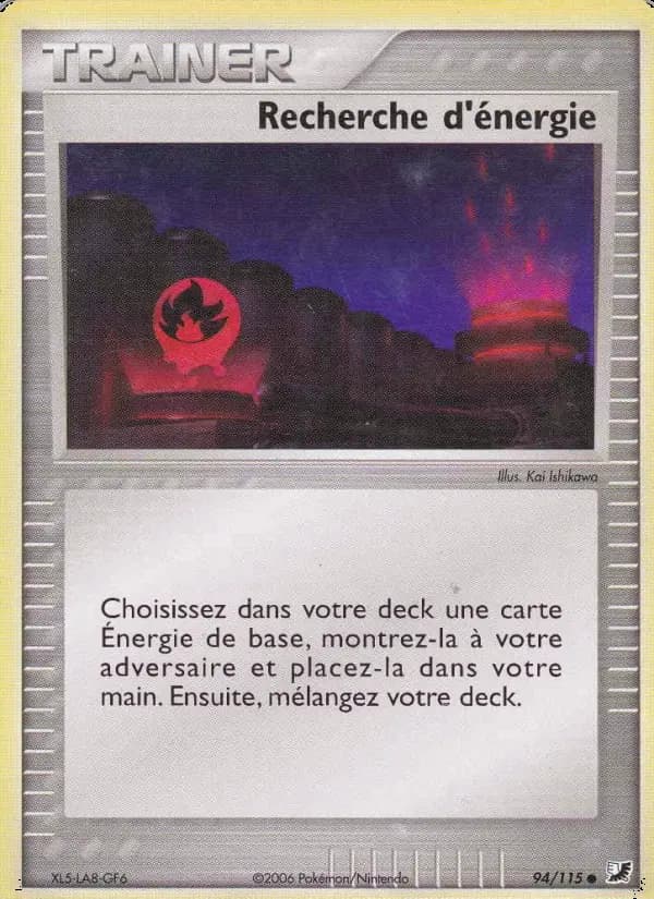 Carte Pokémon Recherche d'énergie #94 — Forces Cachées