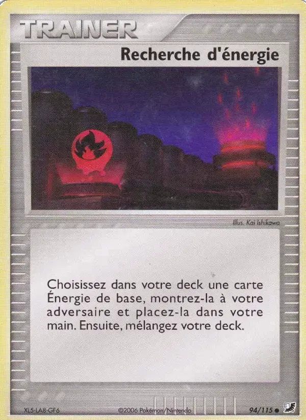 Carte Pokémon Recherche d'énergie #94 — Forces Cachées