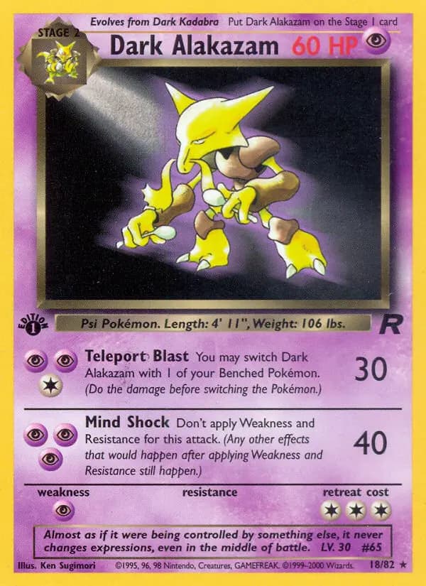Dark Alakazam #18 — Team Rocket