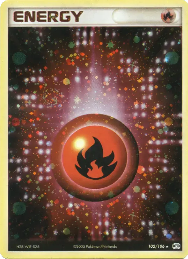 Carte Pokémon Énergie Feu #102 — Émeraude