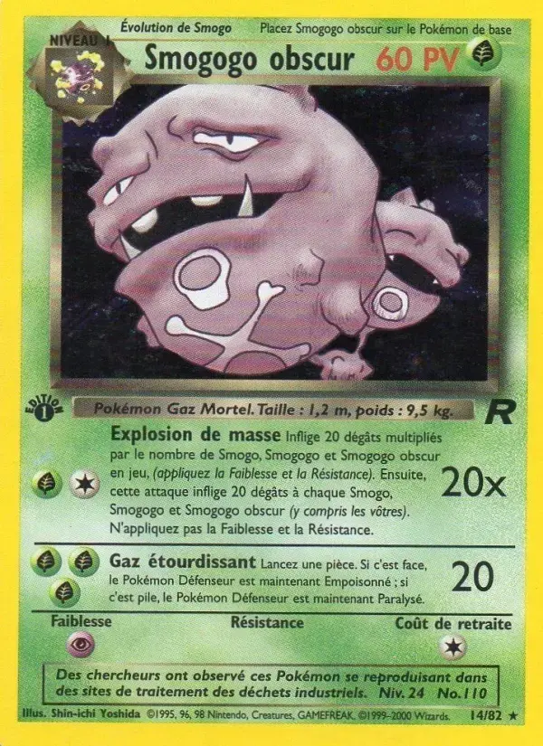 Carte Pokémon Smogogo obscur #14 — Team Rocket
