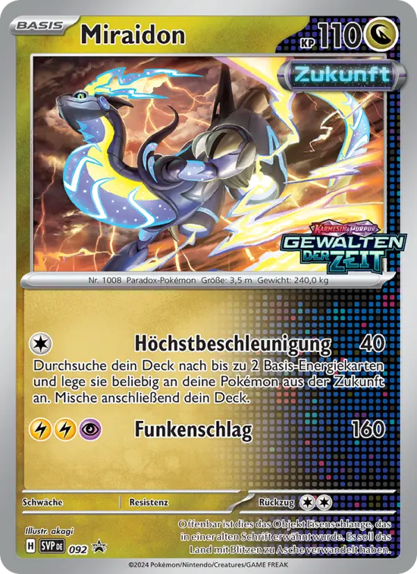 Carte Pokémon Miraidon #092 — Promos Écarlate et Violet