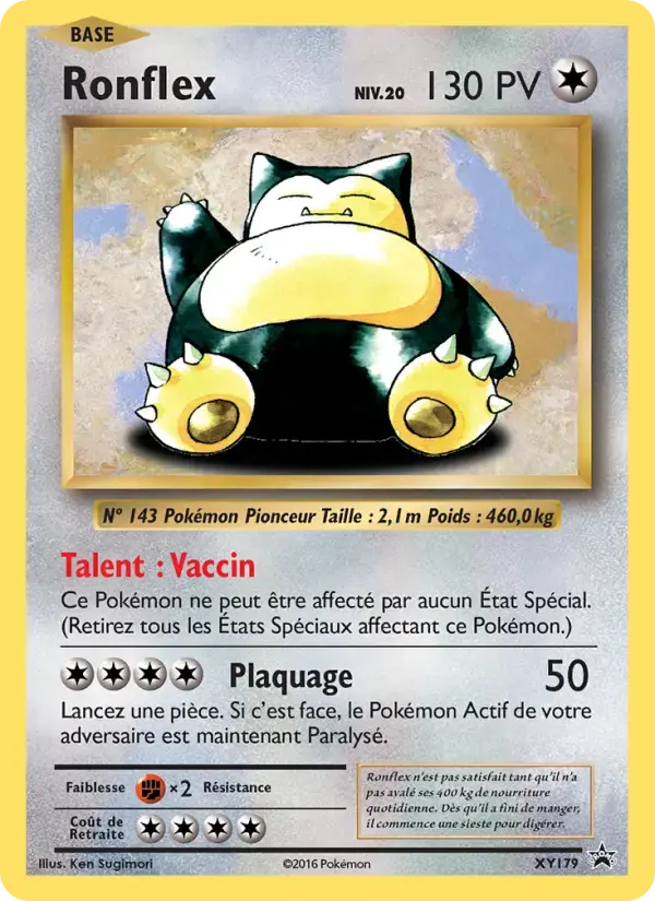 Carte Pokémon Ronflex #XY179 — Promos X&Y
