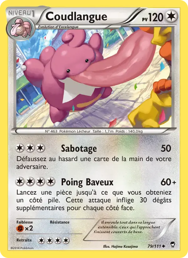 Carte Pokémon Coudlangue #79 — Poings Furieux