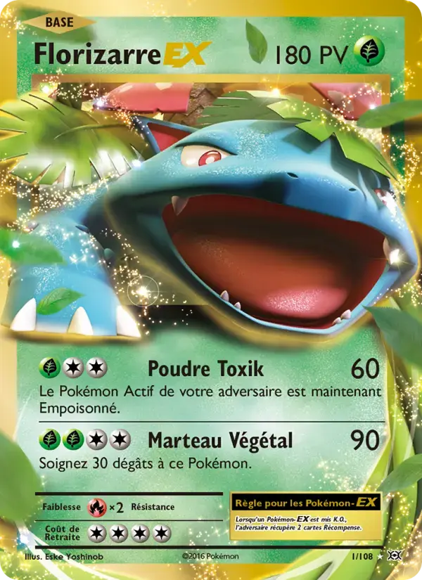 Carte Pokémon Florizarre EX #1 — Évolutions XY