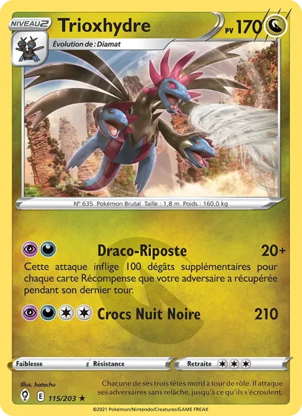 Carte Pokémon Trioxhydre #115 — Évolution Céleste