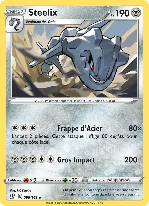 Carte Pokémon Steelix #99 — Styles de Combat