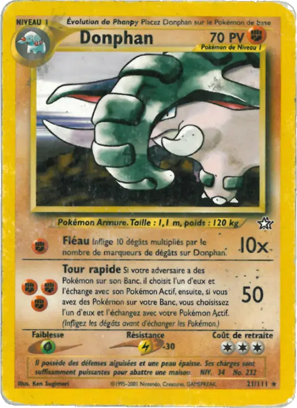 Carte Pokémon Donphan #21 — Neo Genesis