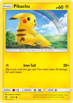 Pikachu #028 Cosmos — Shining Legends
