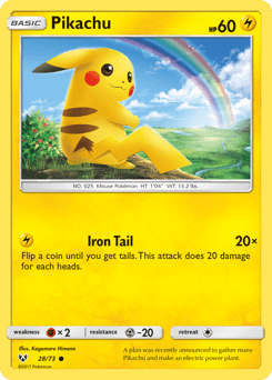 Carte Pokémon Pikachu #28 — Légendes Brillantes